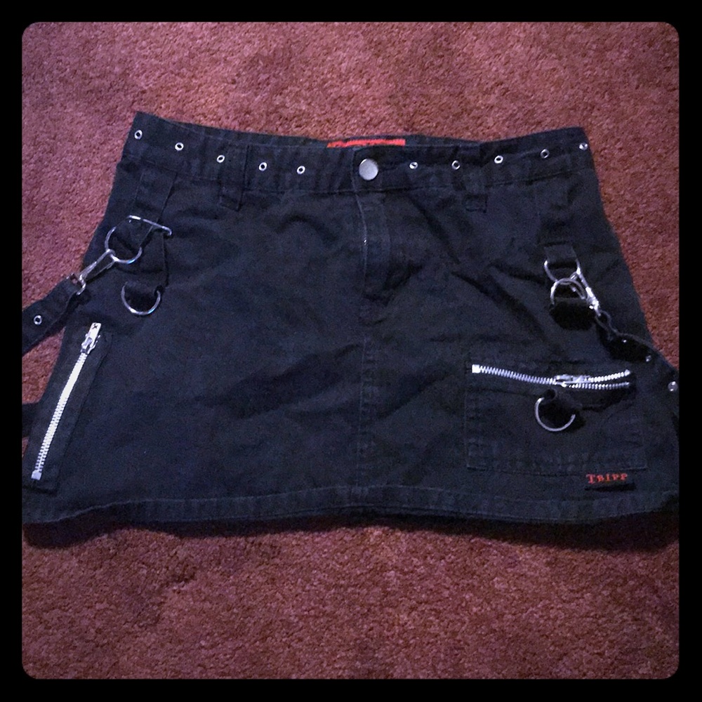 Cute black denim mini skirt, only worn twice